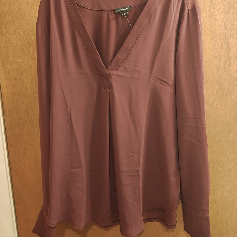 Elegant V-Neck Maroon Blouse